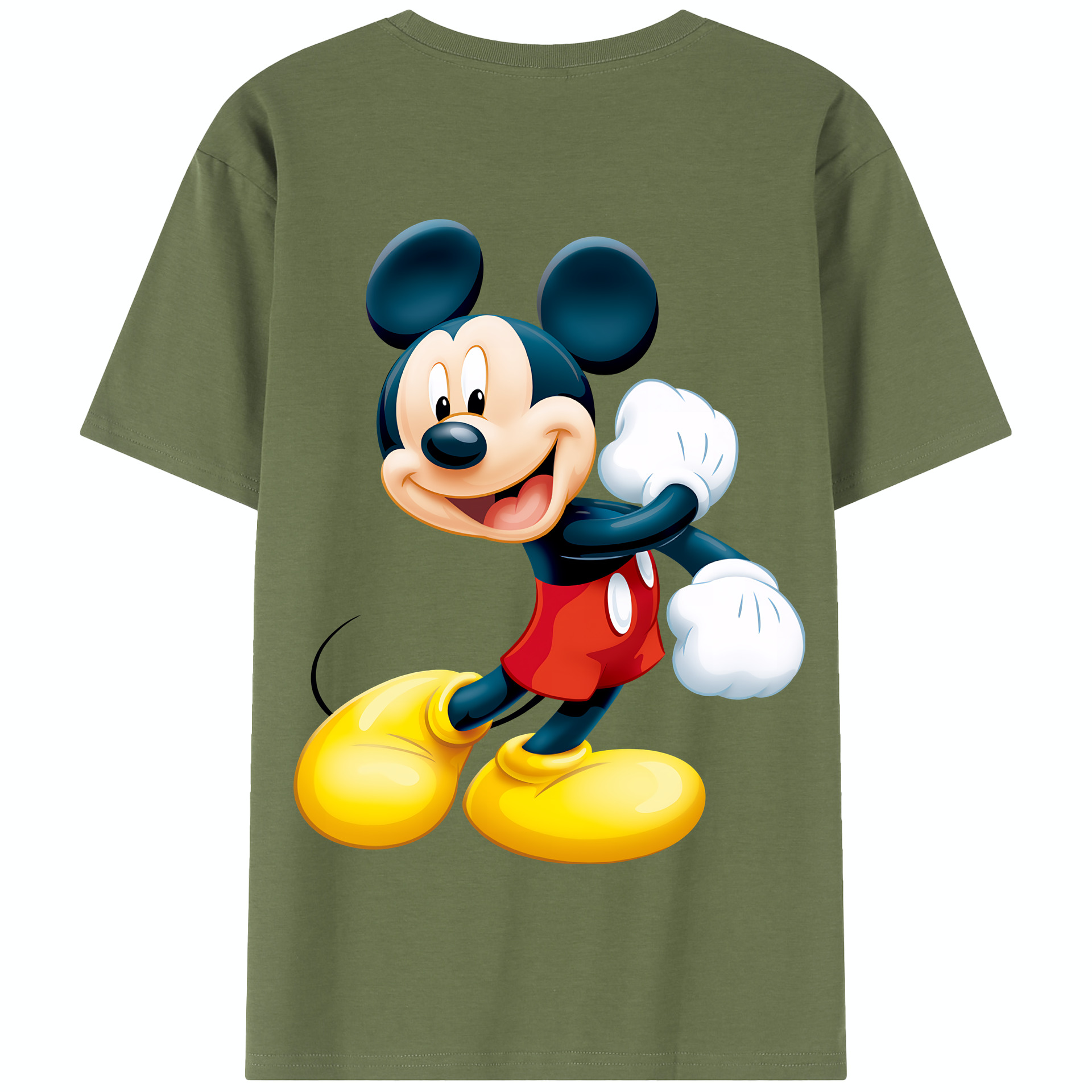 （画像用） ミッキーマウス Mickey Mouse 綿100％半袖Tシャツ（背面プリント）